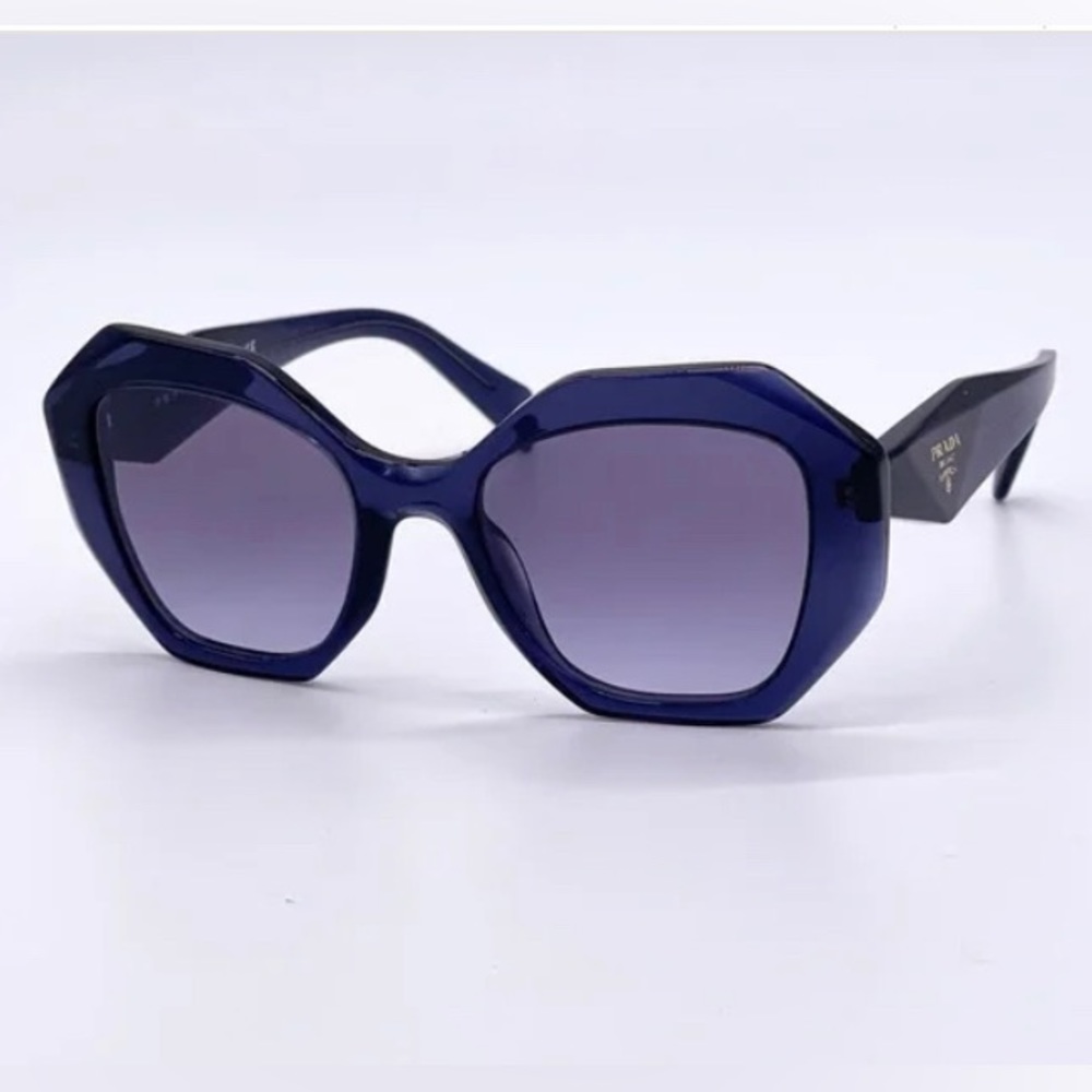 NEW PRADA PR16WS 08Q08I WOMEN’S SUNGLASSES PRADA SPR 16W BLUE EYEWEAR PR 16WS - Picture 4 of 12